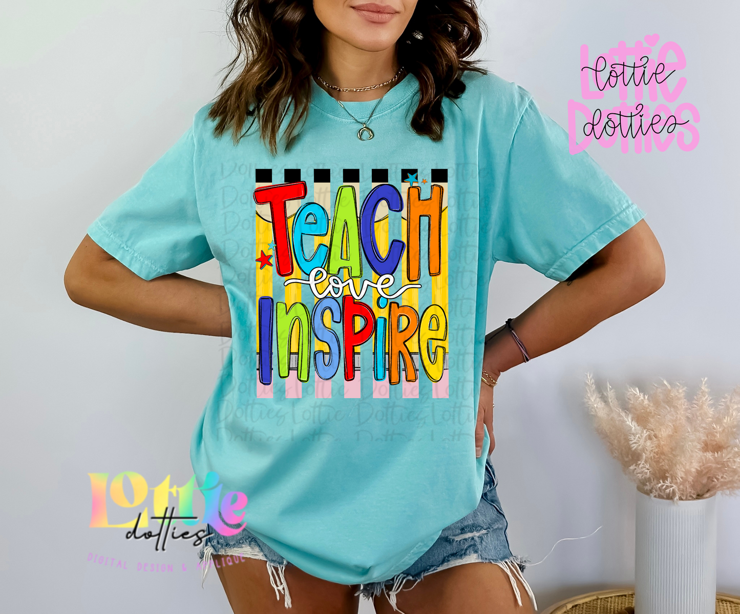 Teach Love Inspire - Teach Love Inspire PNG- Instant Download - Teacher Design