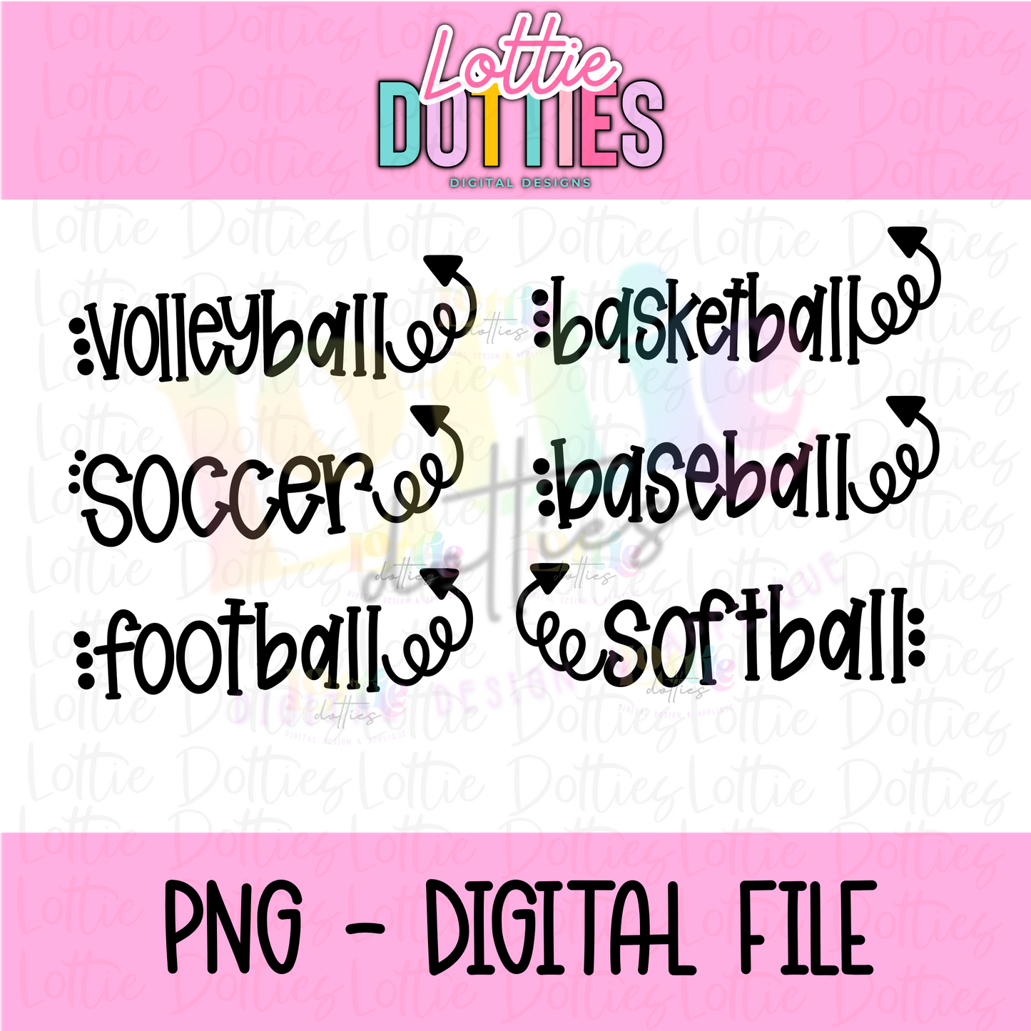 Sports doodles add ons for your favorite Alphabets - Instant Download