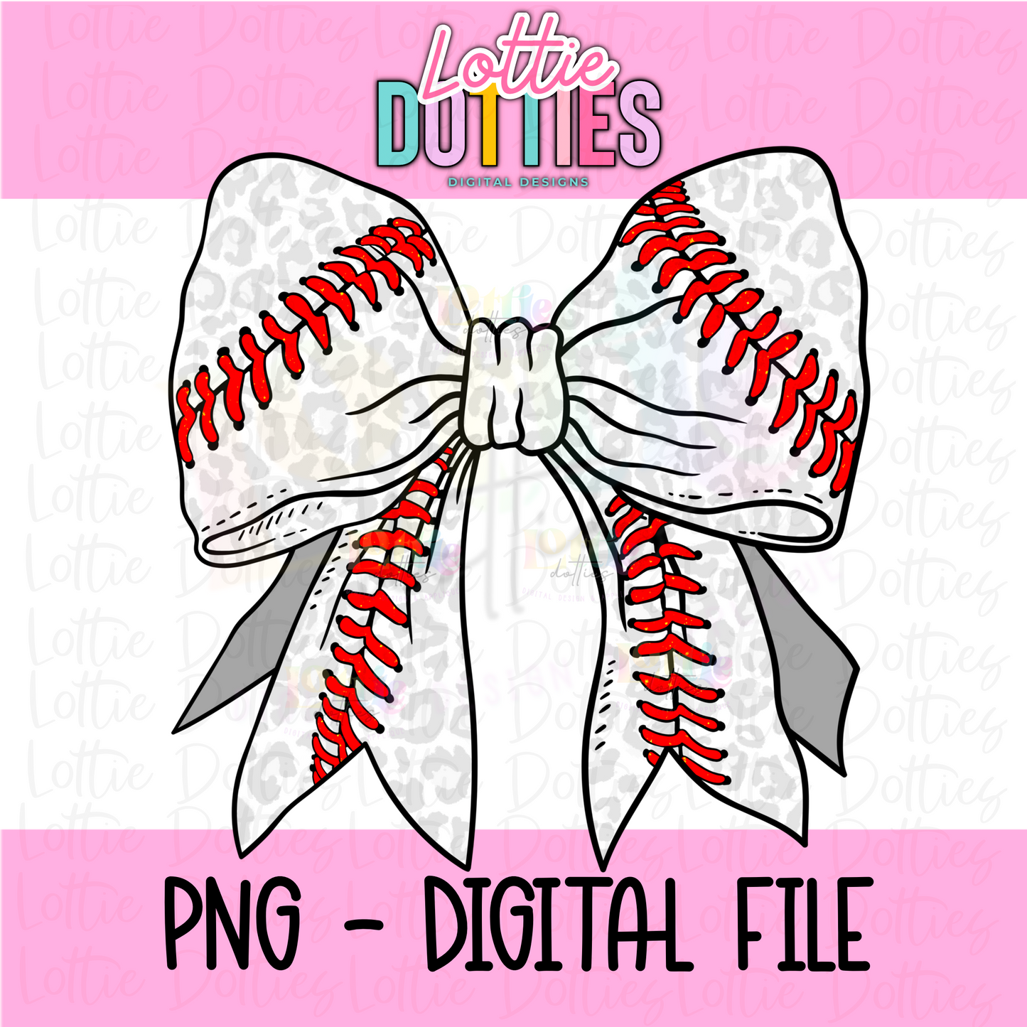 Baseball PNG - baseball bow design - Digital Download
