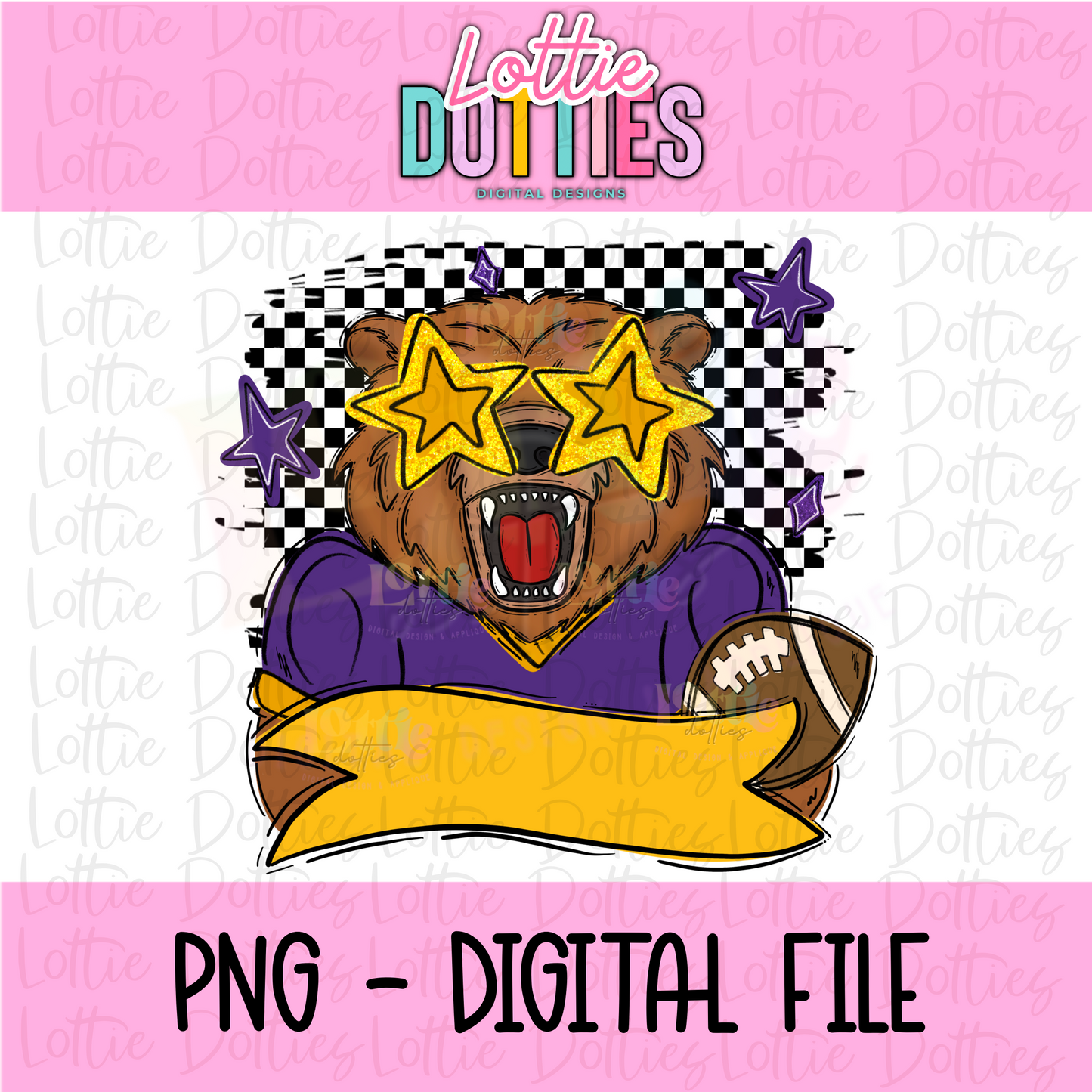 Bears PNG - Bears Design - Digital Design - Purple and Gold