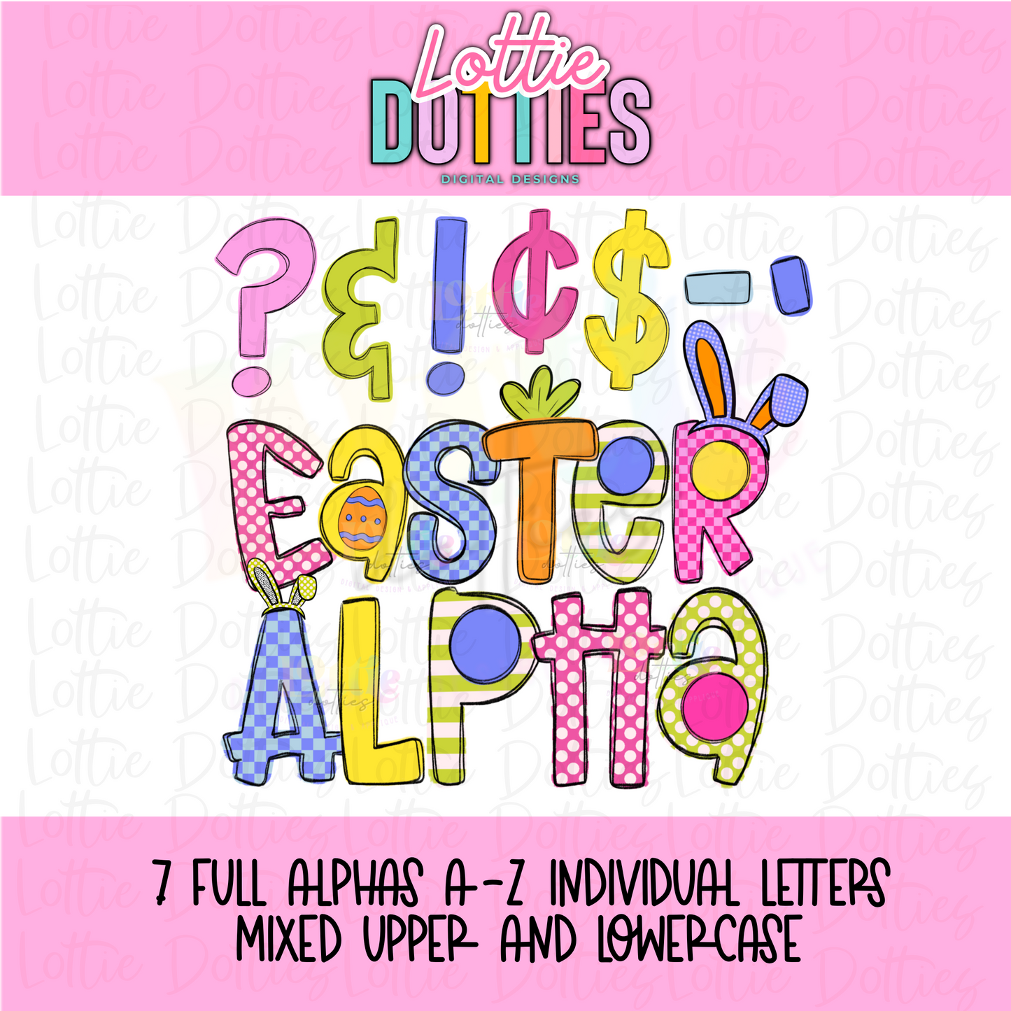 Easter Alphabet - Alpha Pack - Alphabet Clipart - Instant Download