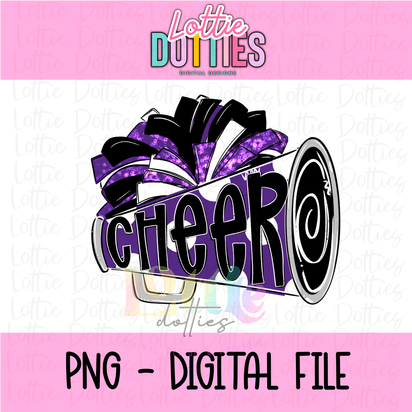 Cheer Megaphone PNG - Cheer Sublimation - Digital Design - Cheerleader