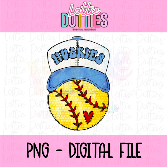 Huskies Softball PNG - Huskies Sublimation - Digital Download
