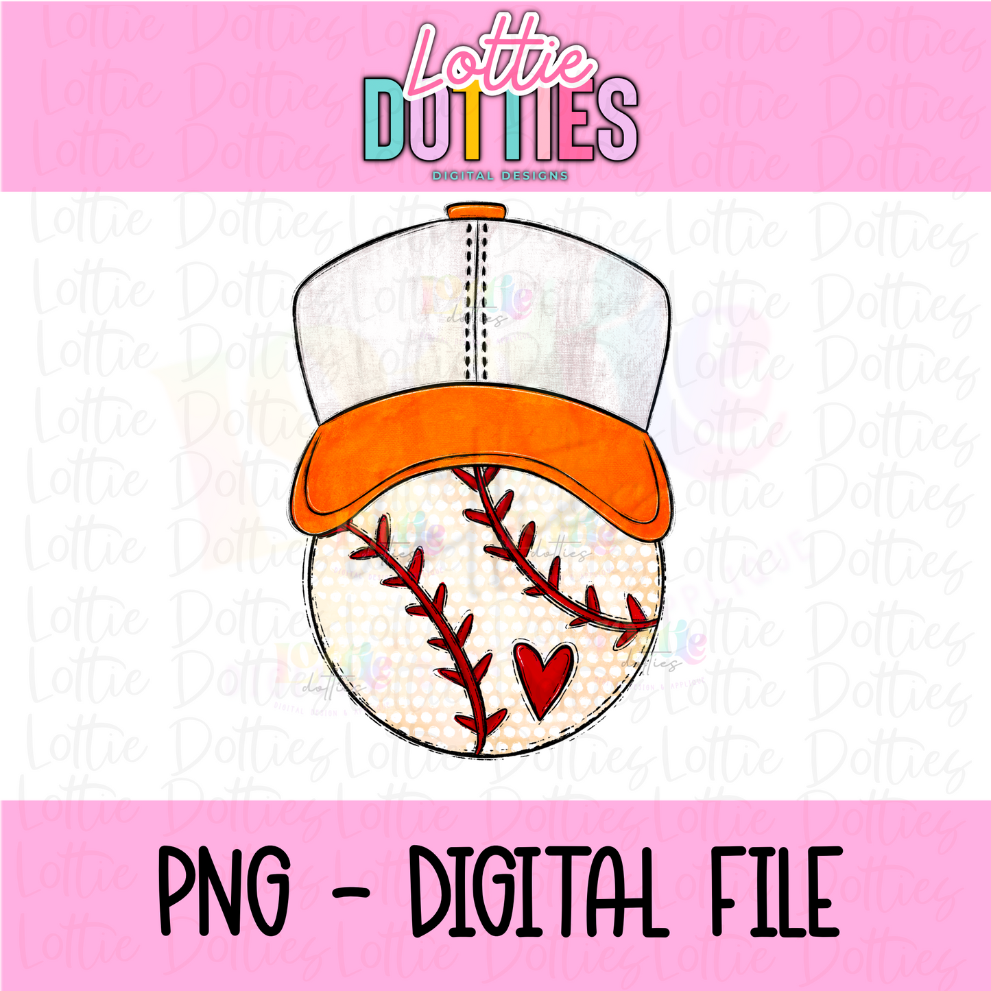 Baseball orange PNG - Design Sublimation - Digital Download