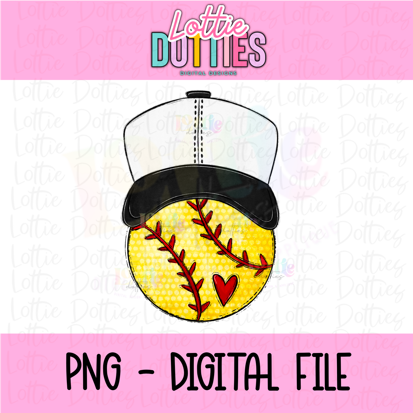 Softball black PNG - Design Sublimation - Digital Download