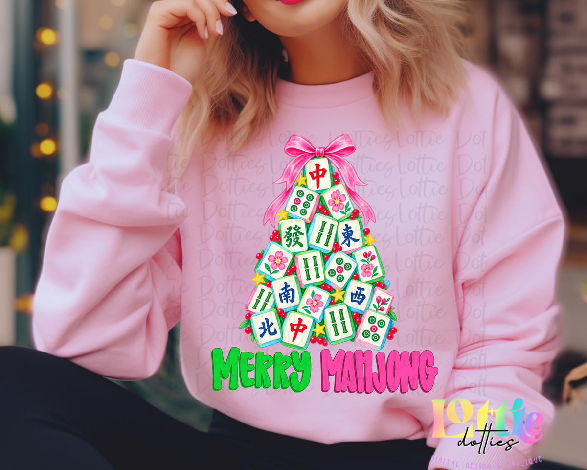 Merry Mahjong Christmas - Mahjong PNG - Christmas| Digital Download