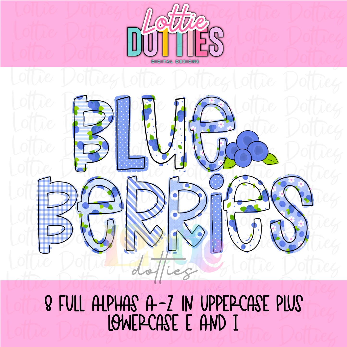 Blueberry Alpha - Alpha Pack - Alphabet Clipart - Instant Download - Alpha Pack