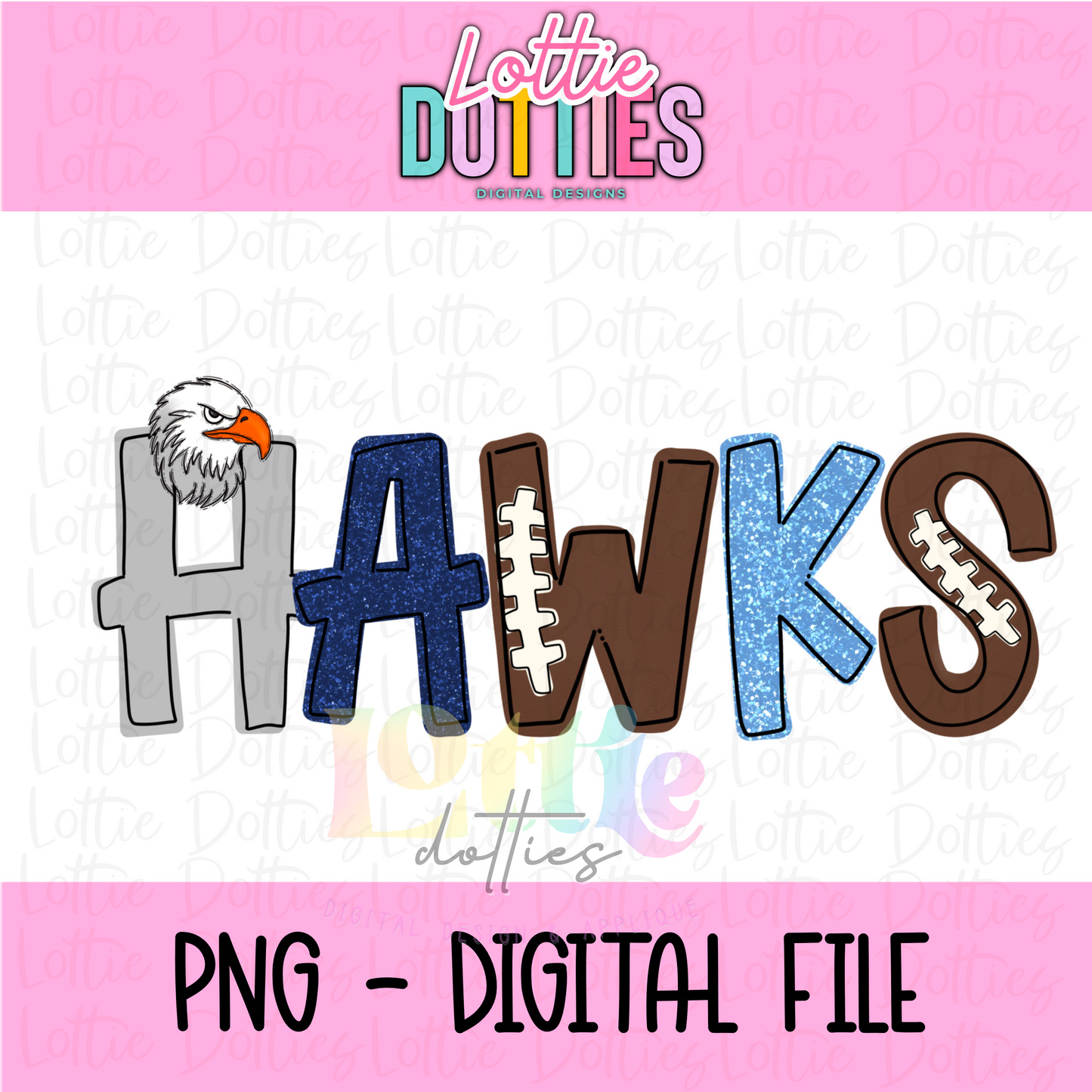 Hawks PNG - Instant Download - Digital Download - Sublimation Design