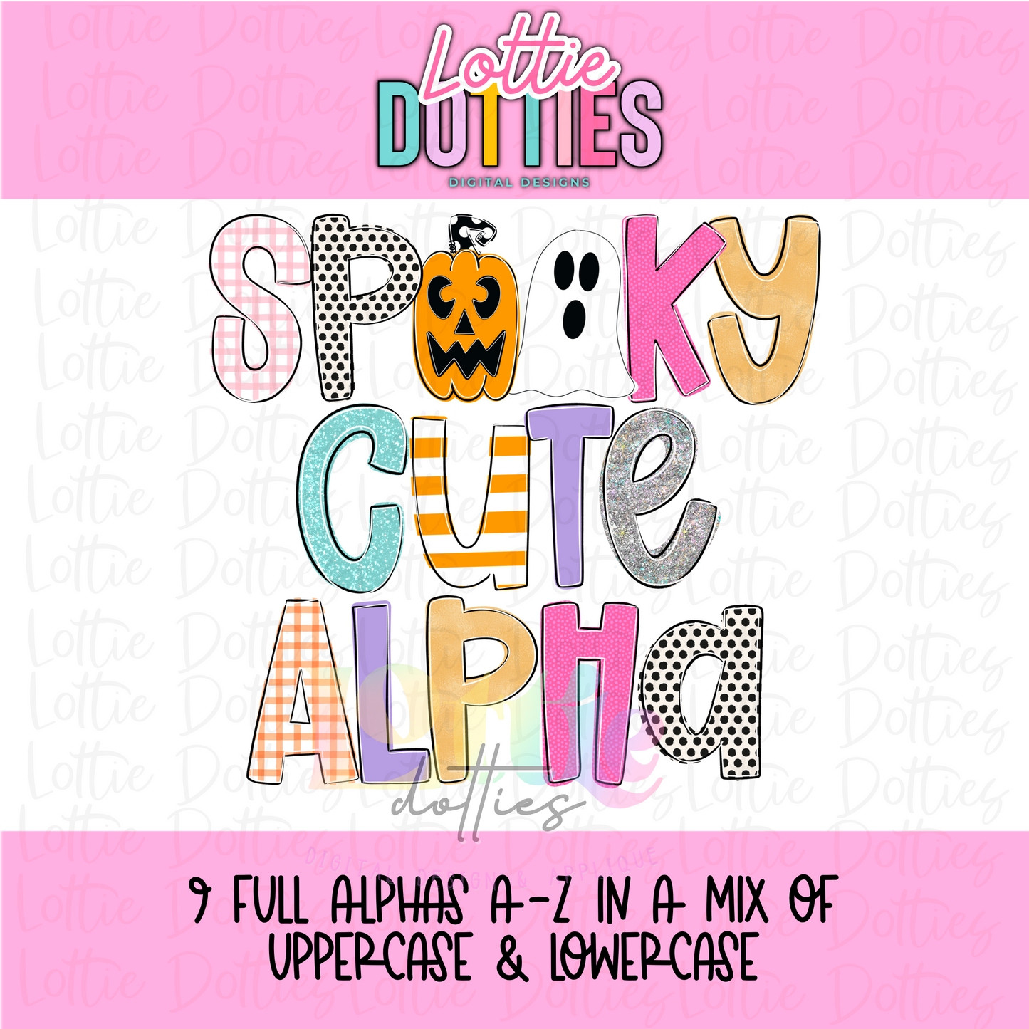 Halloween Alphabet - Alpha Pack - Alphabet Clipart - Instant Download - Spooky Cute Alpha Pack