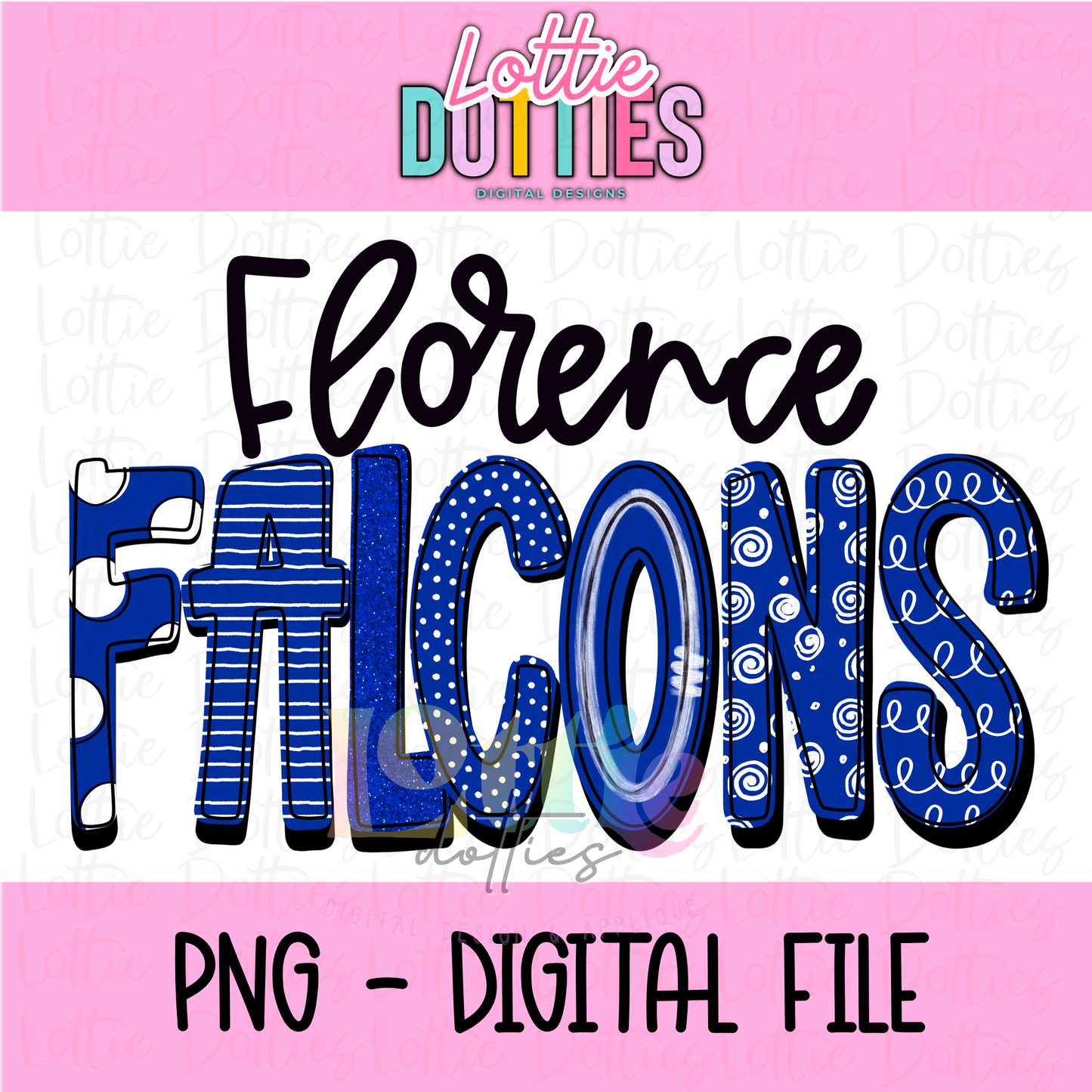 Florence Falcons PNG - Falcons - Sublimation design - Digital Download