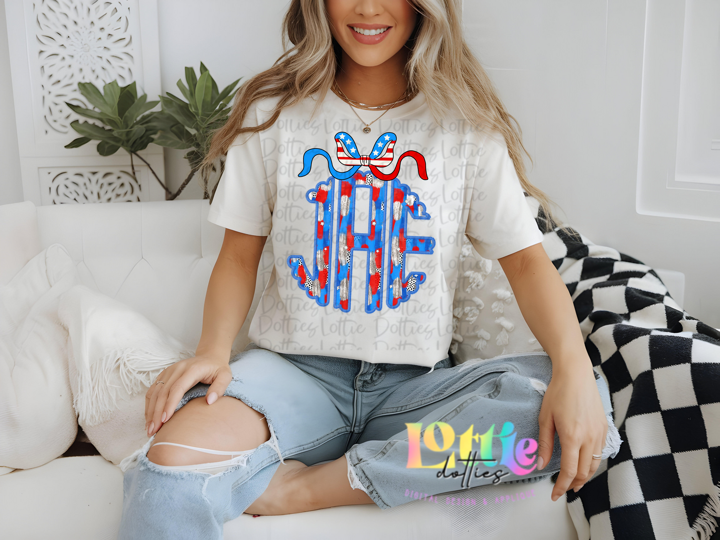 Patriotic Poppy Monogram Alphabet - Alpha Pack - Alphabet Clipart - Instant Download - Patriotic