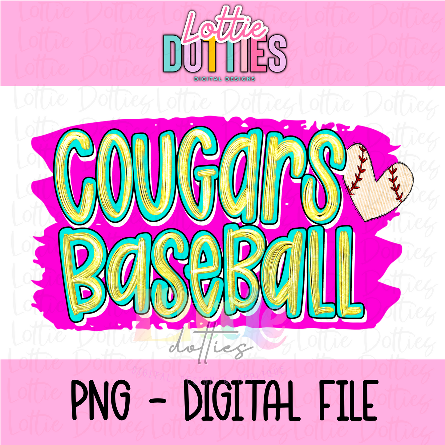 Cougars Png - Sublimation Design - Cougars Baseball Sublimation- Digital Download