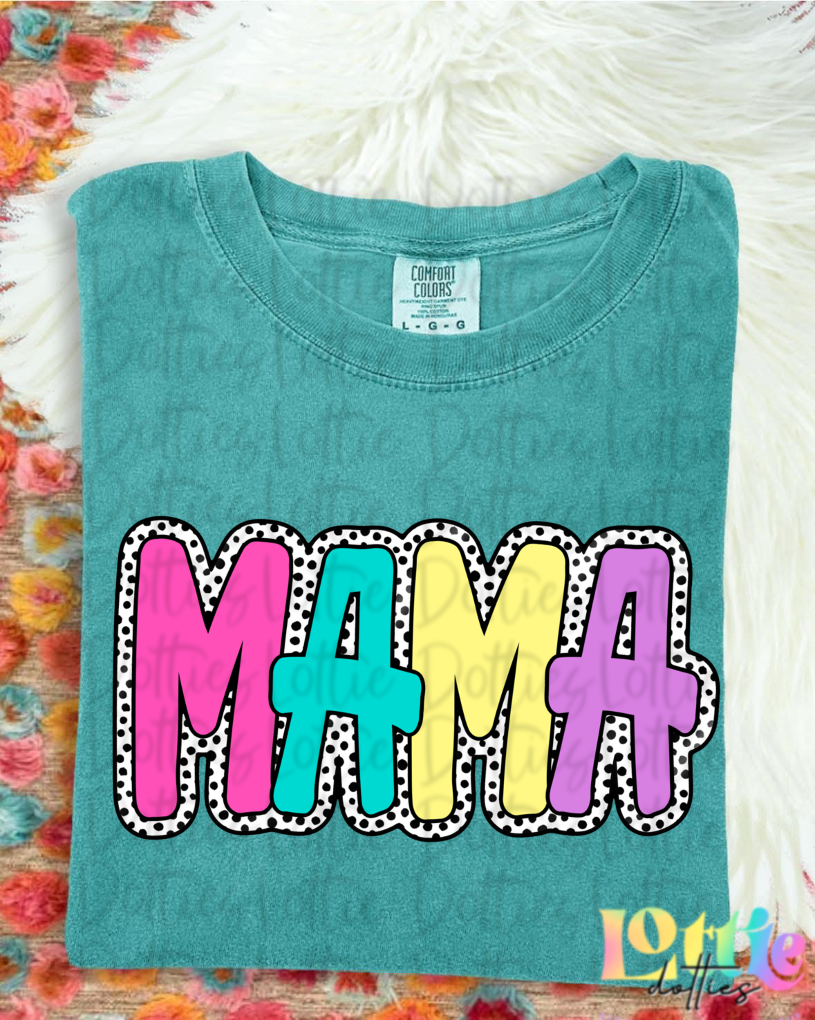 Mama - Mama Dottie Colorful PNG- Instant Download