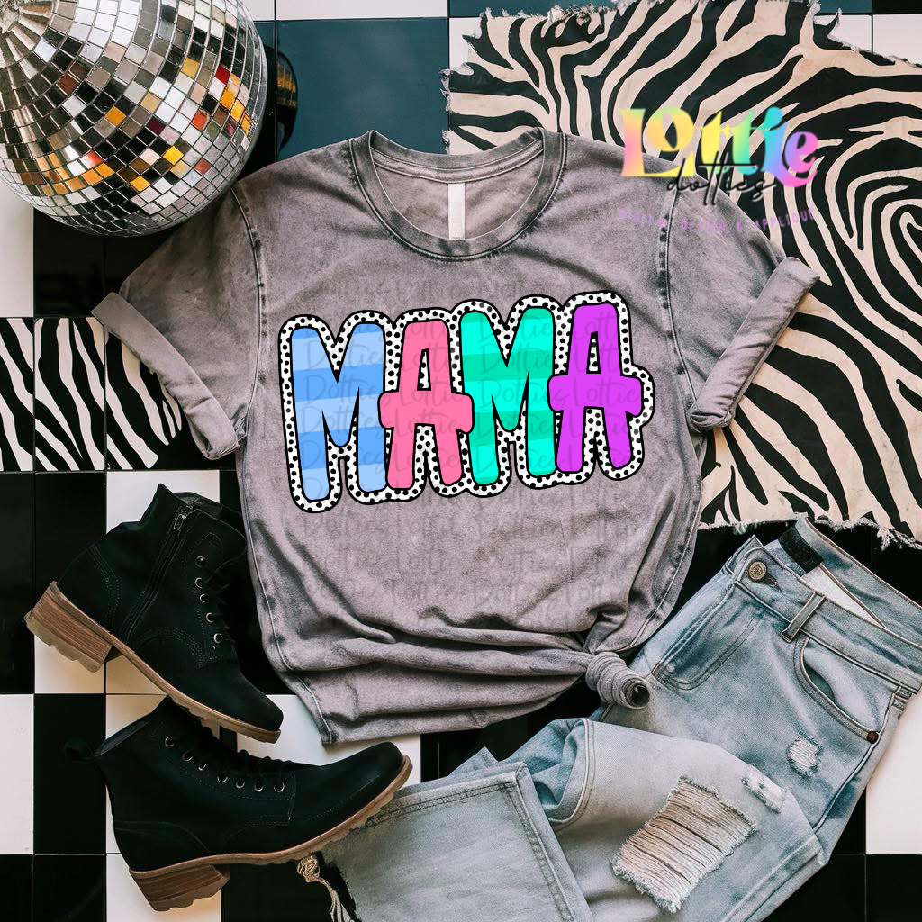 Mama - Mama Dottie Bright PNG- Instant Download