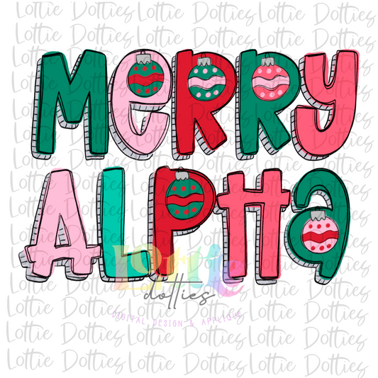 Merry Alpha Png - Christmas Alpha Pack - Digital Download