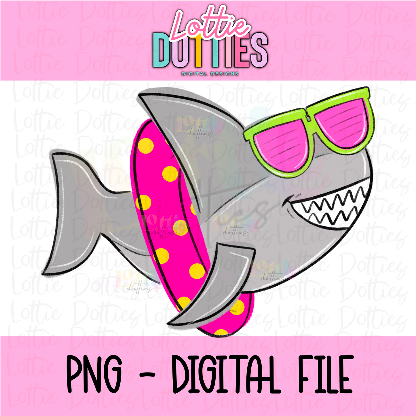 Shark PNG - Girl Shark Sublimation - Digital Download