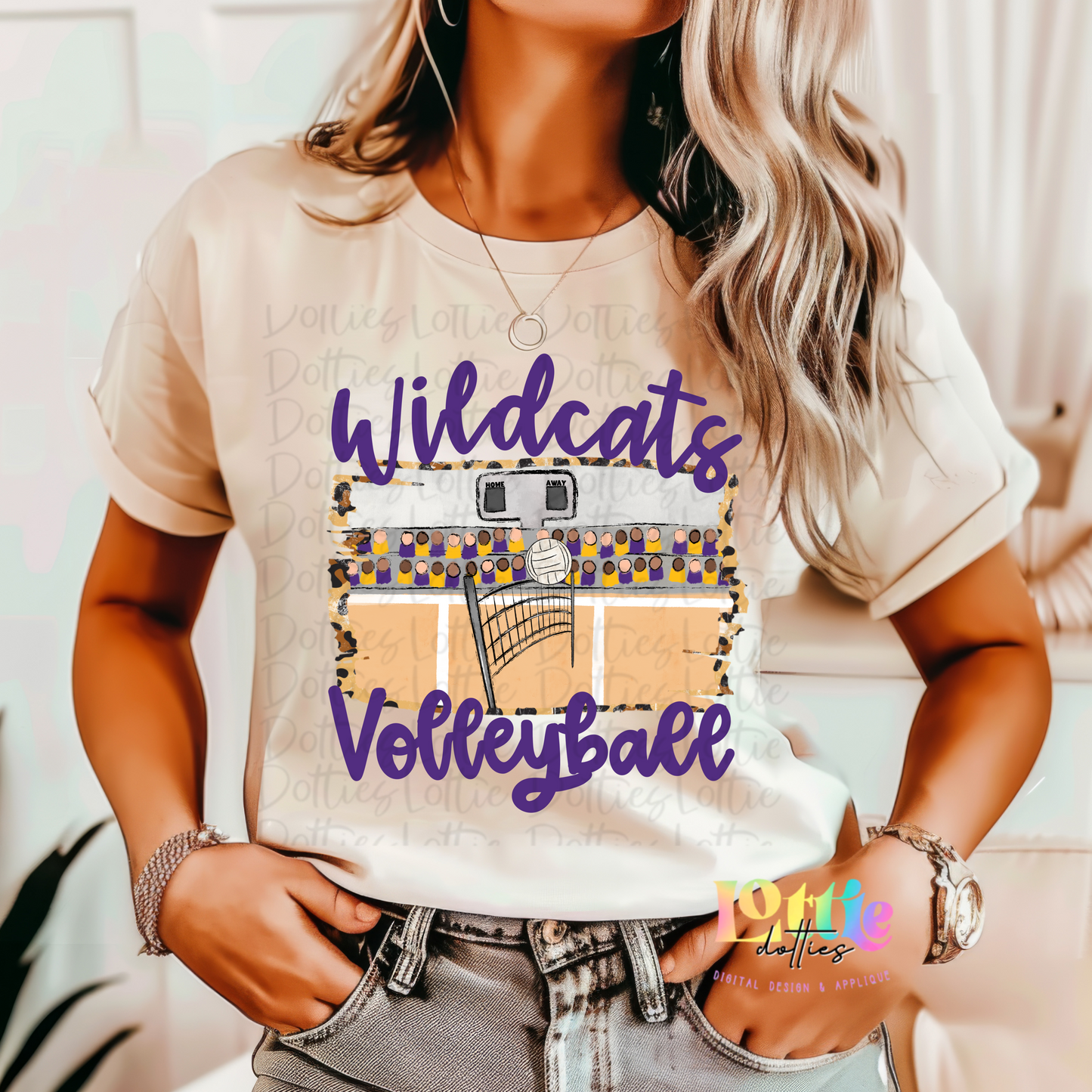 Wildcats volleyball Court PNG - Wildcats volleyball sublimation design - Digital Download - Purple