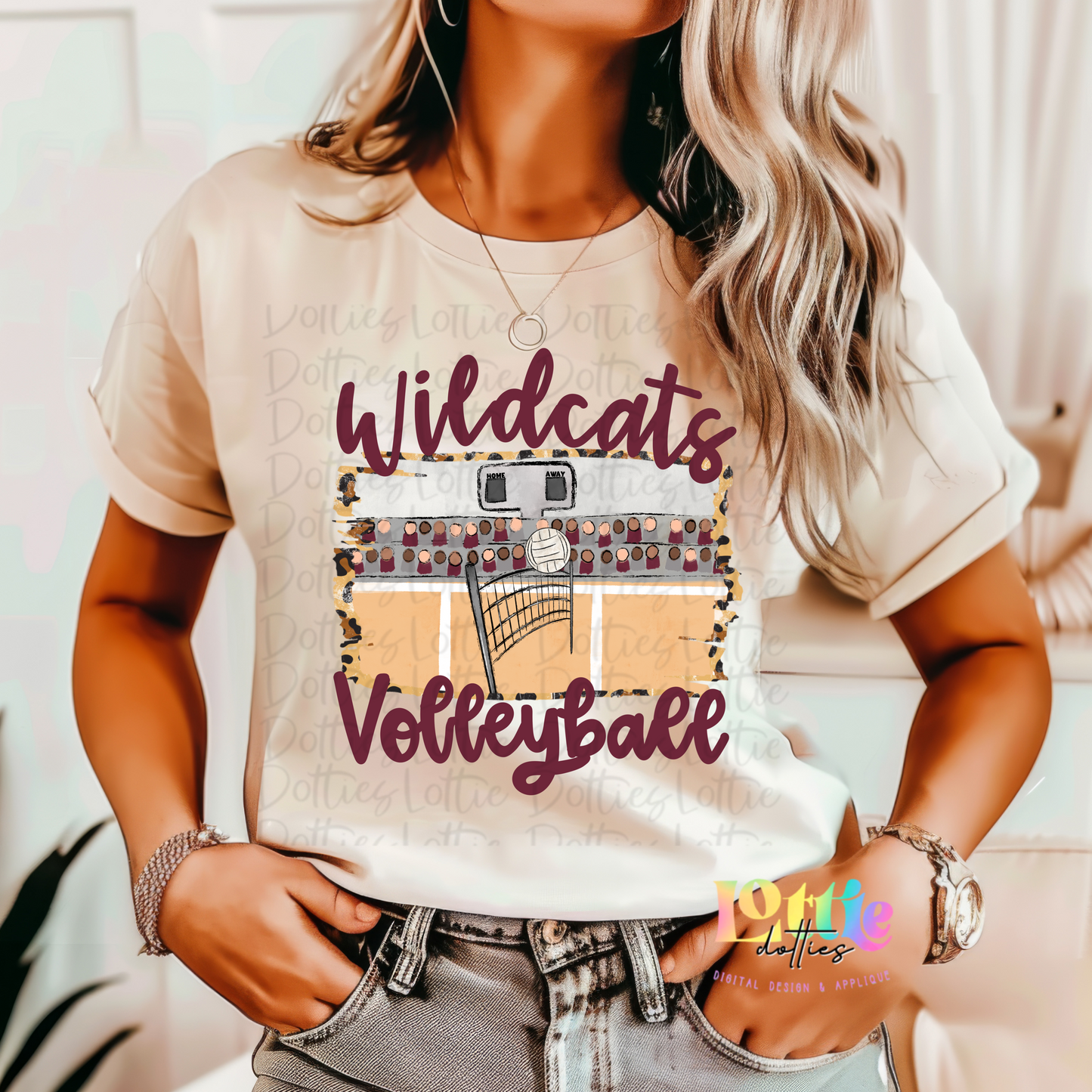 Wildcats volleyball Court PNG - Wildcats volleyball sublimation design - Digital Download - Maroon