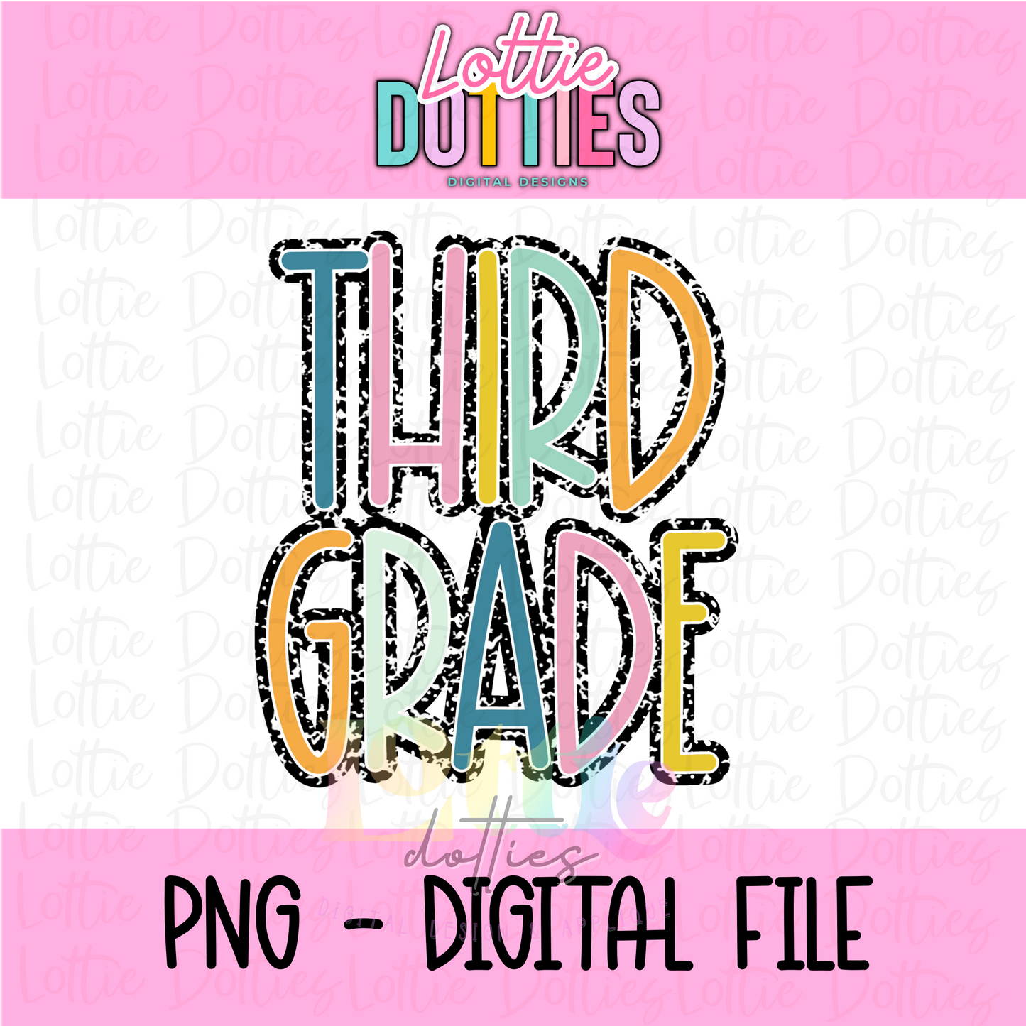 Third Grade - Png - School Sublimation - Back To School Design
