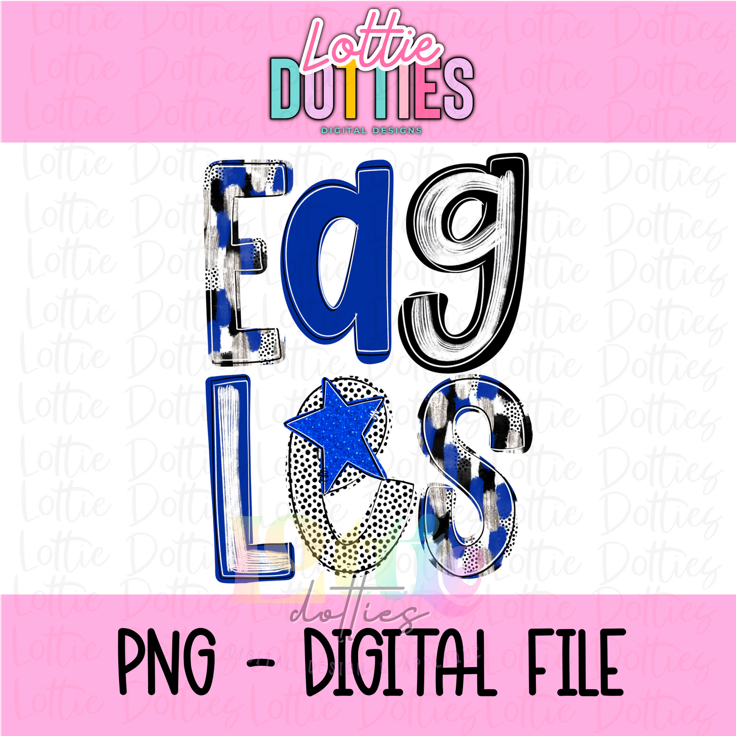 Eagles Poppy PNG - Eagles sublimation design - Digital Download - Royal and Black