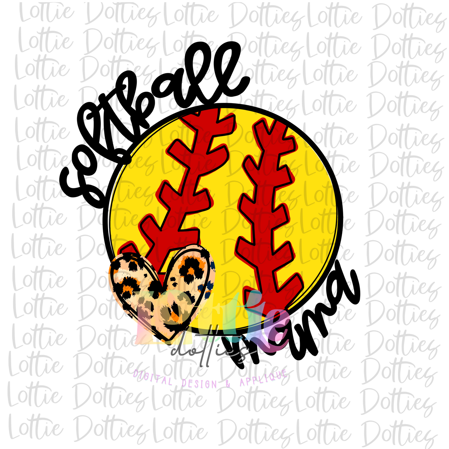 Softball Mama Png - Softball Sublimation - Instant Download - Digital Download - Red