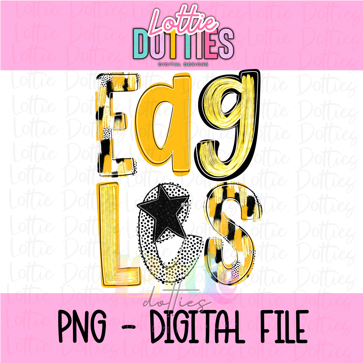 Eagles Poppy PNG - Eagles sublimation design - Digital Download - Black and Gold