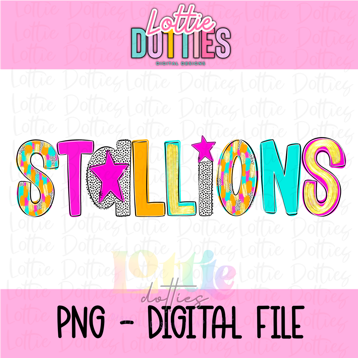 Stallions Poppy PNG - Stallions -  sublimation design - Digital Download