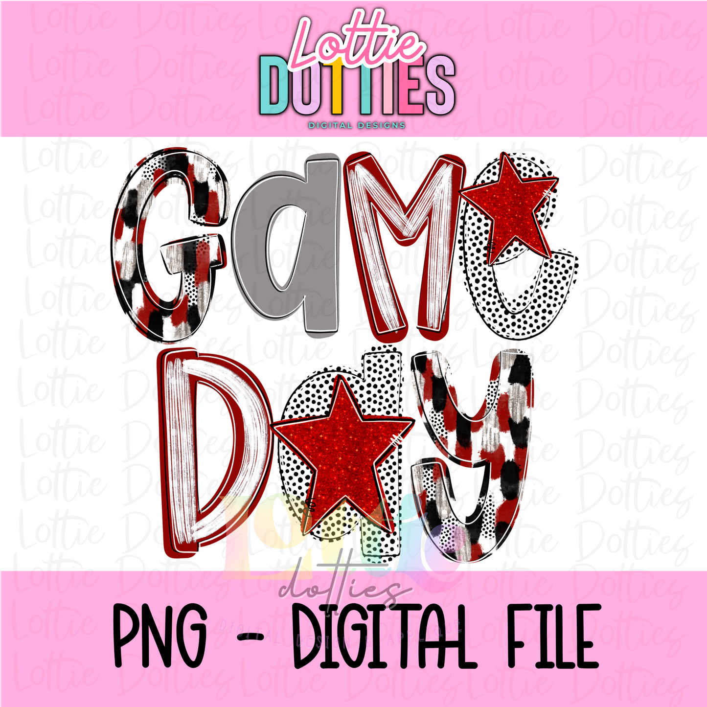 Game Day Poppy PNG - Game Day - Sublimation - Digital Download