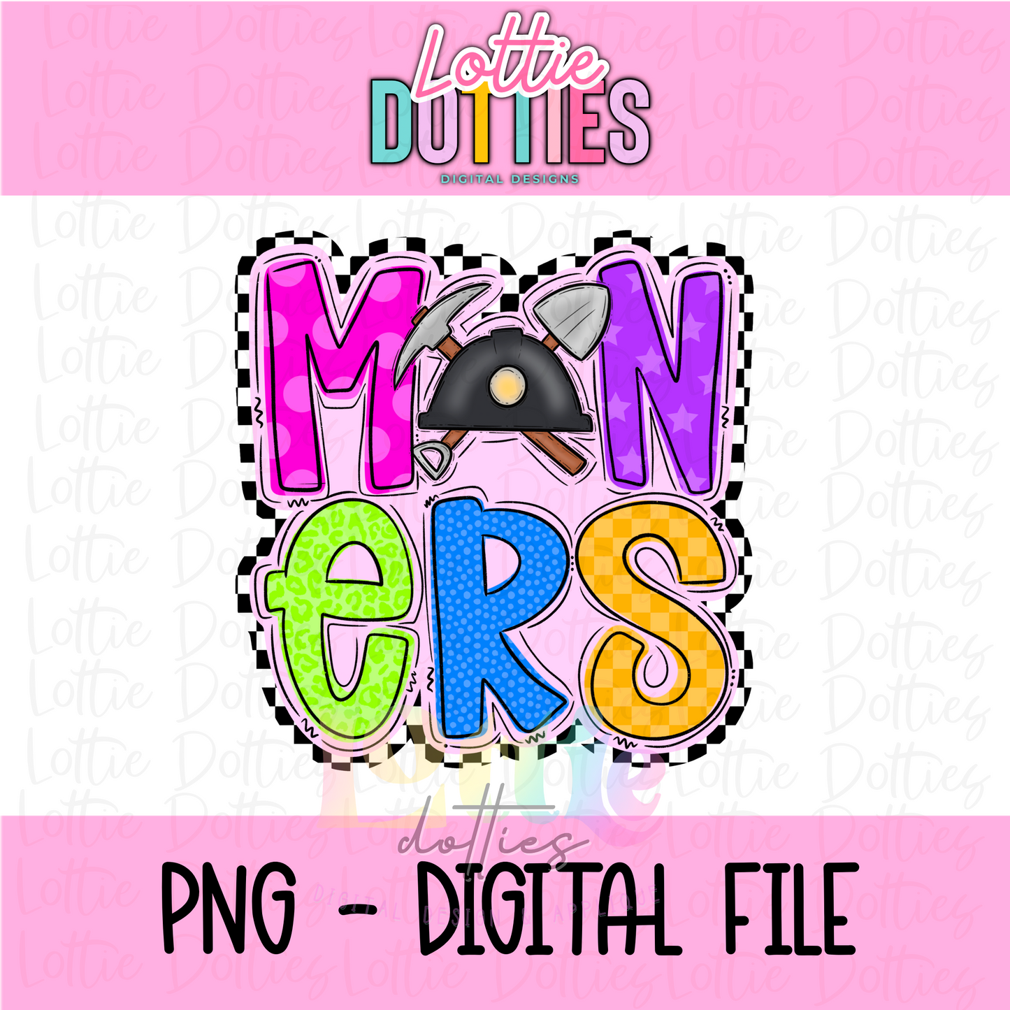 Miners PNG - Miners sublimation design - Digital Download - Checker Poppy