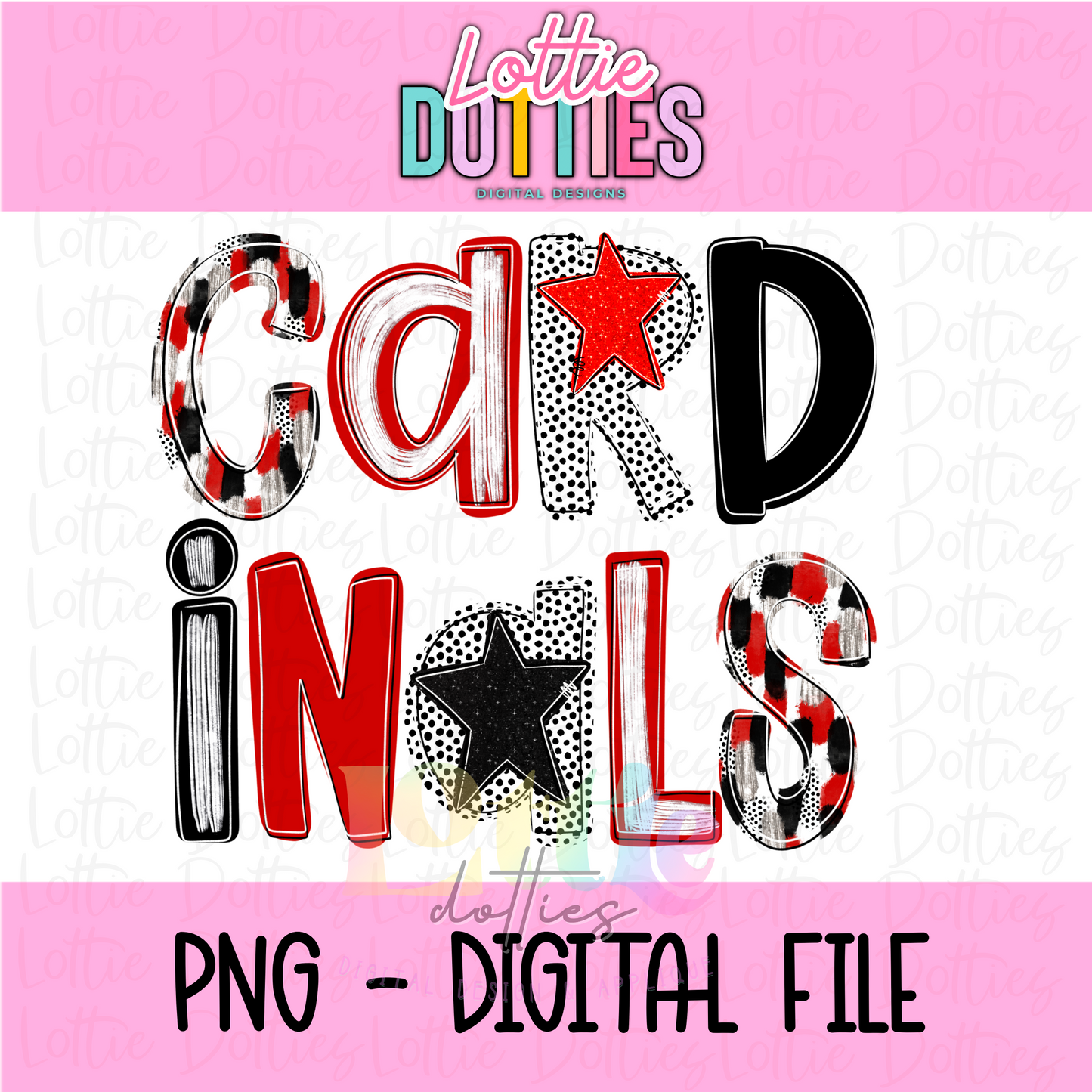 Cardinals Poppy PNG - Cardinals - sublimation design - Digital Download - Red and Black