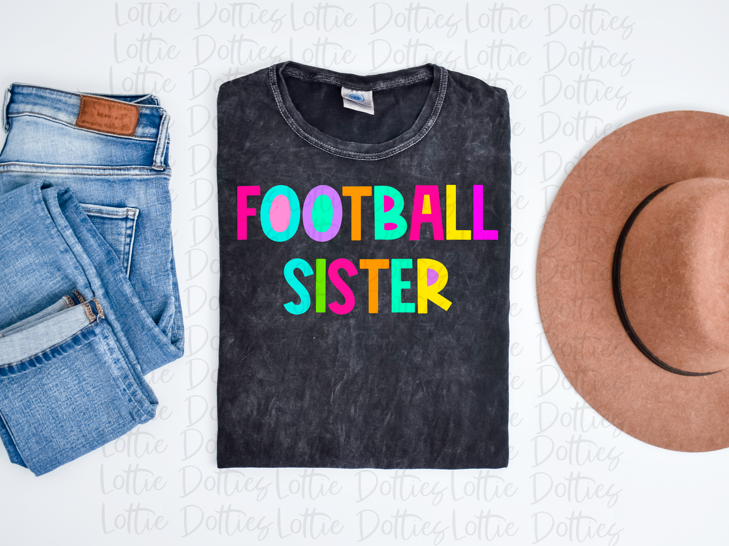 Football Sister - PNG - Football - Sublimation - Digital Download - Bright Filled