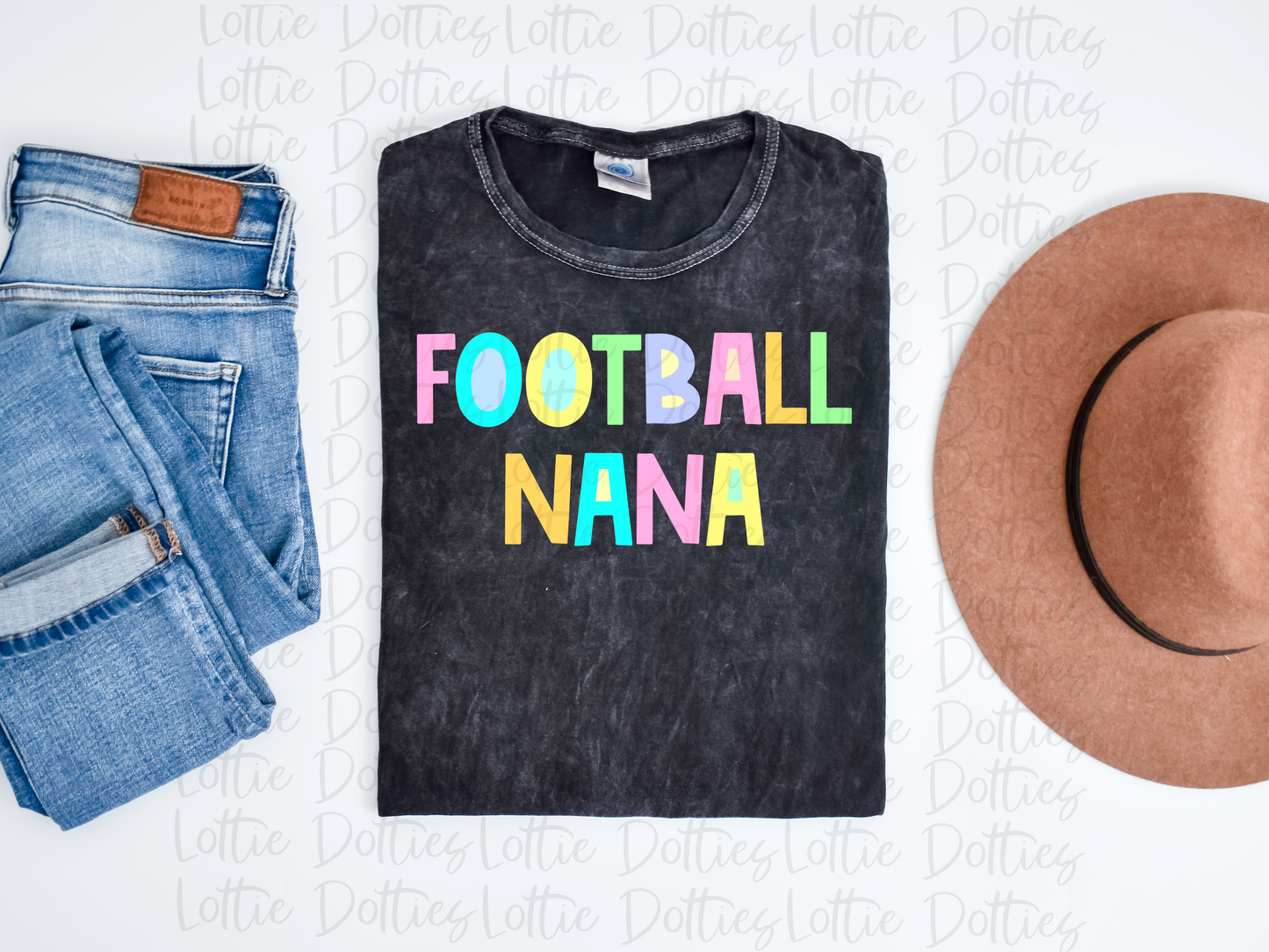 Football Nana - PNG - Football - Sublimation - Digital Download - Pastel Filled