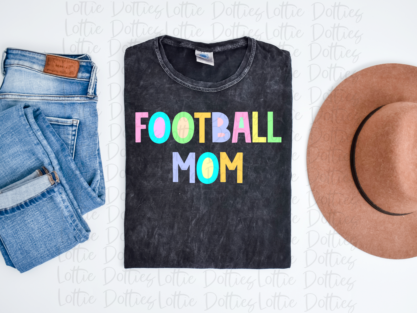 Football Mom - PNG - Football - Sublimation - Digital Download - Pastel Filled