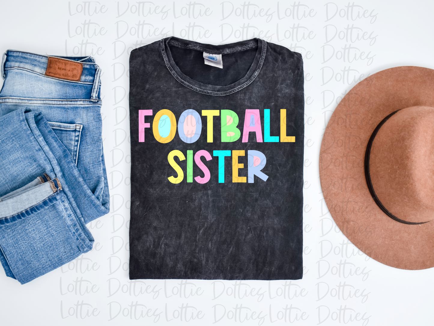Football Sister - PNG - Football - Sublimation - Digital Download - Pastel Filled