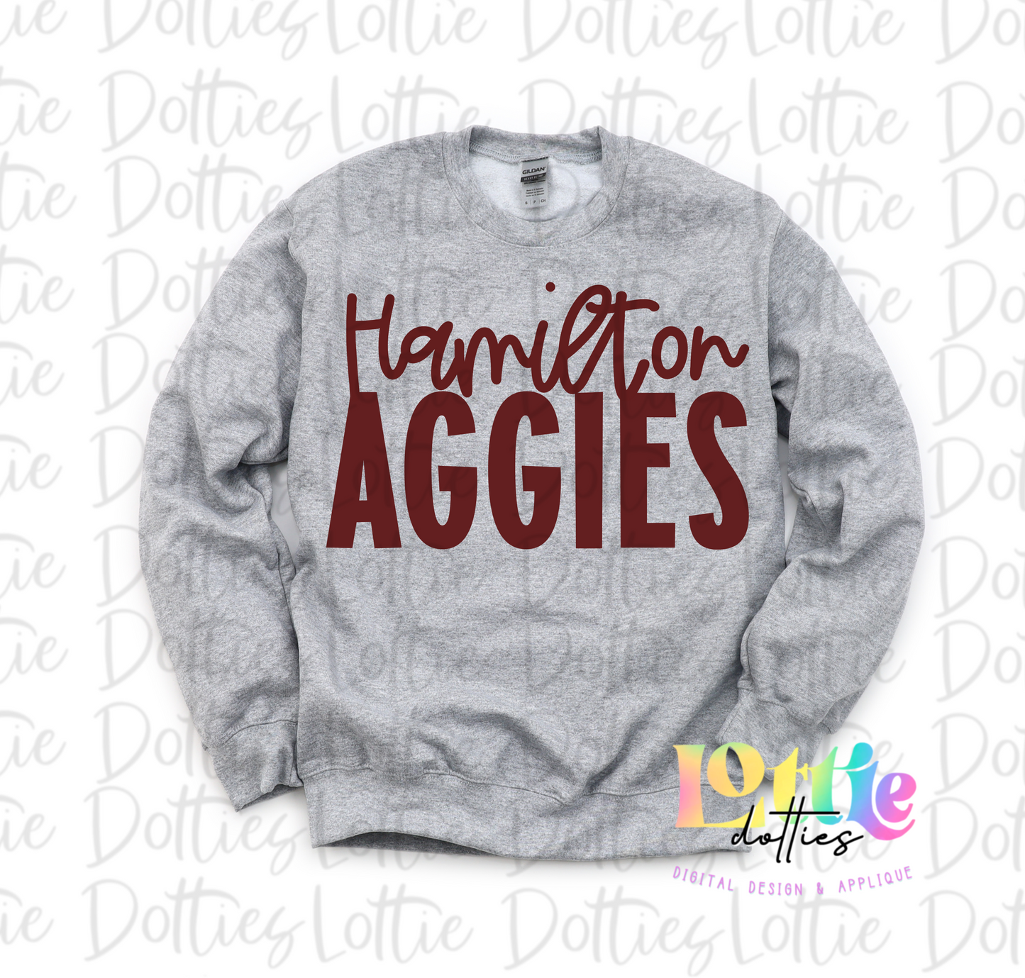 Hamilton Aggies PNG - Aggies sublimation design - Digital Download - Crimson and White