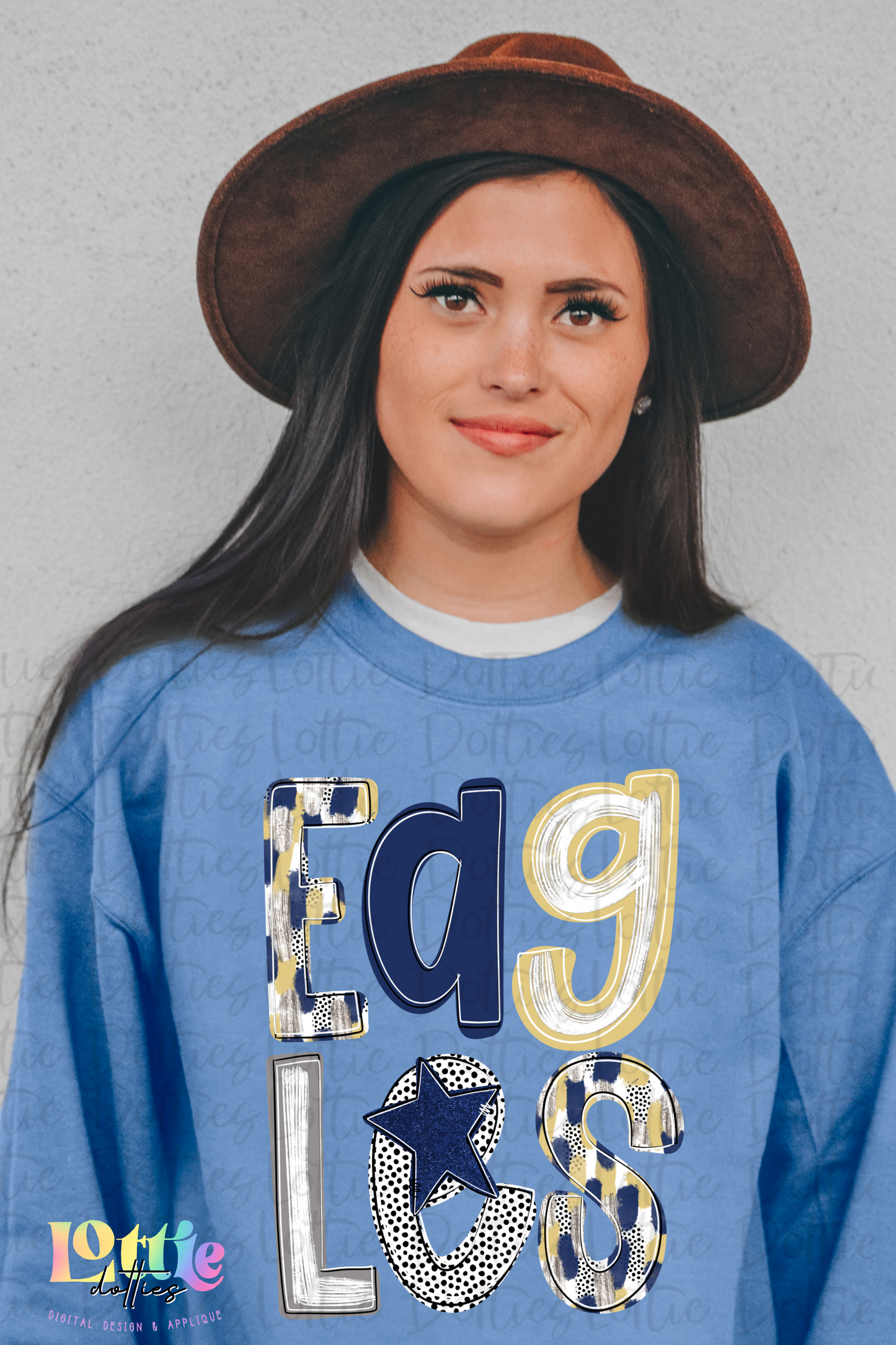 Eagles Poppy PNG - Eagles sublimation design - Digital Download - Navy and Gold