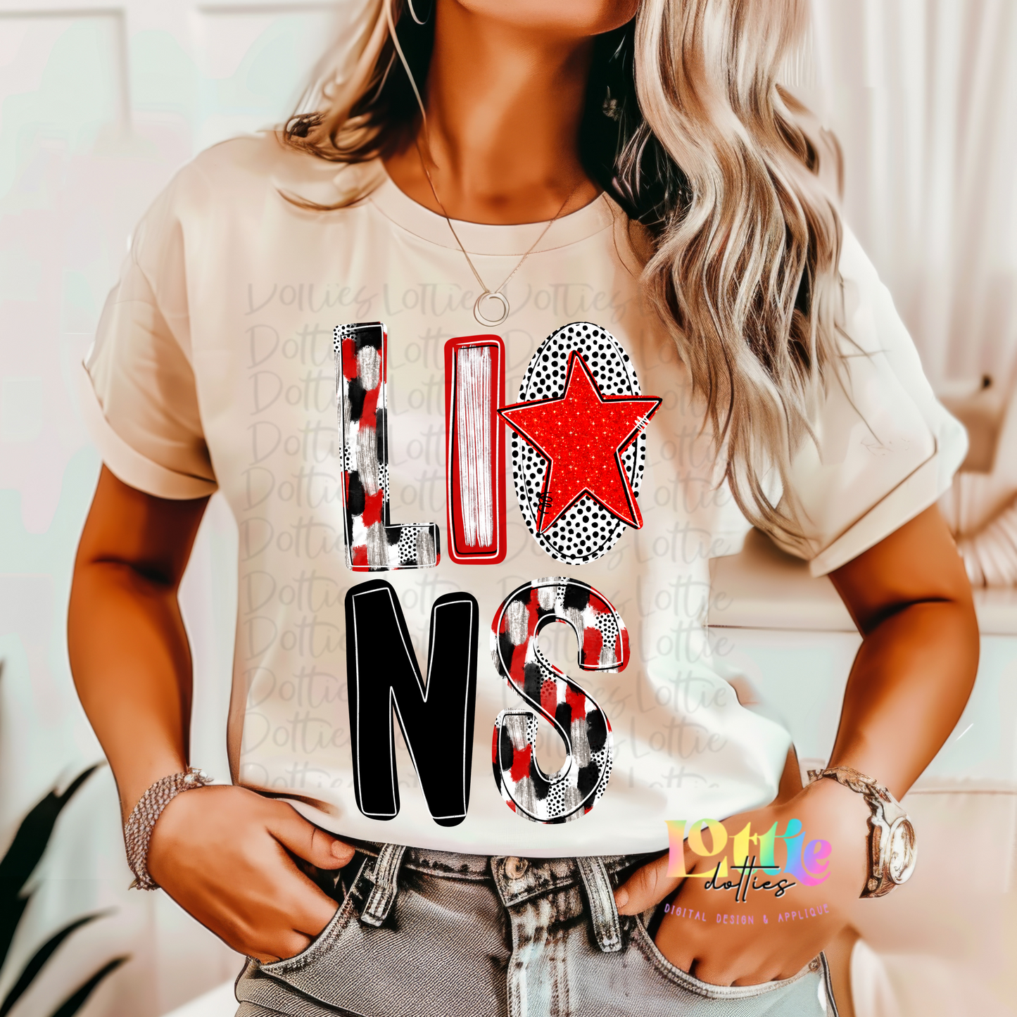 Lions Mascot PNG - Poppy Mascot Designs - Digital Download - Red and Black