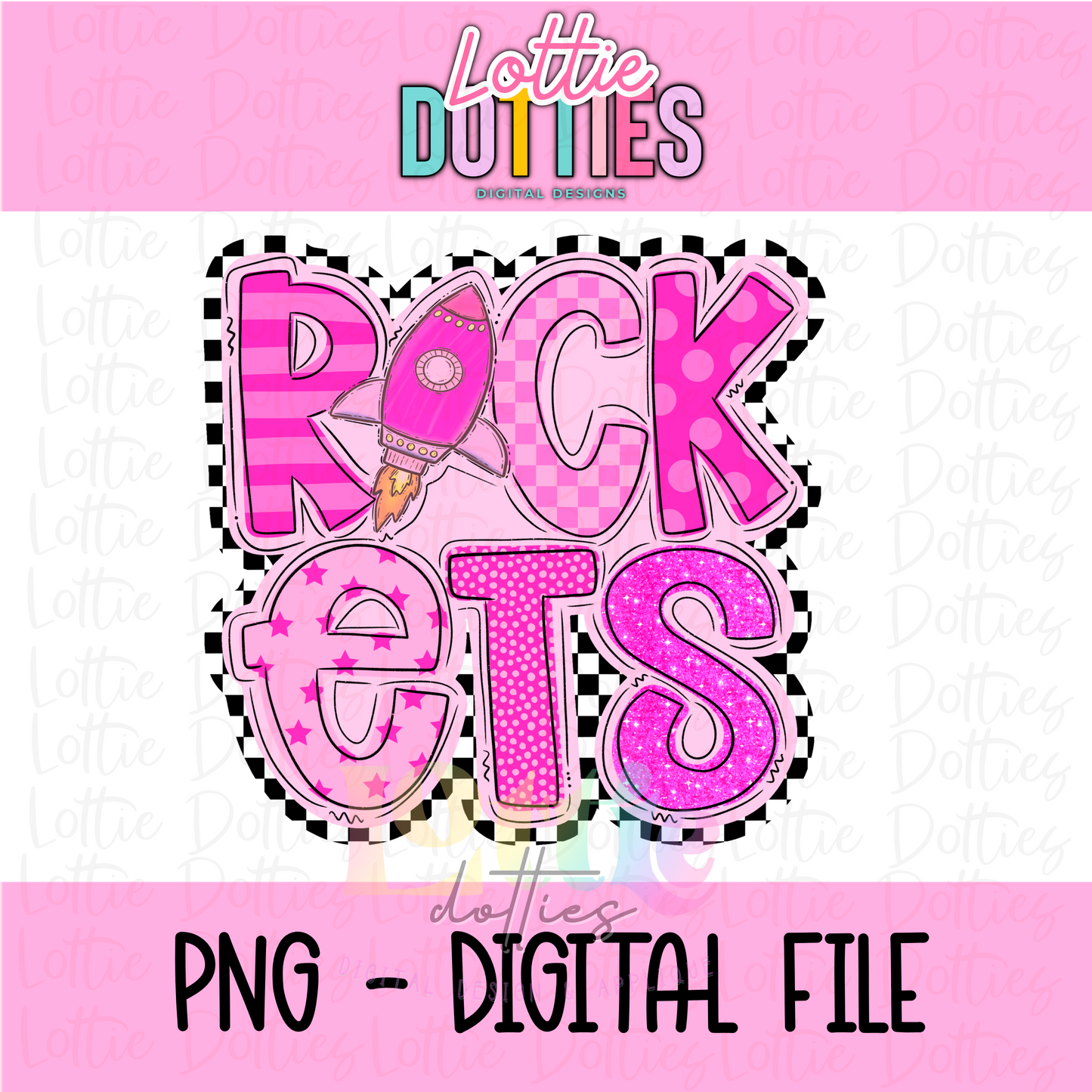 Rockets PNG - Rockets PNG - Instant Download - Digital Download - Pink Checker Poppy
