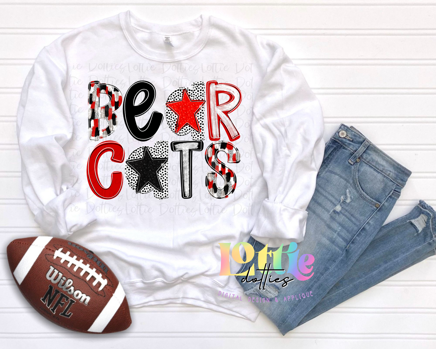 Bearcats PNG - Poppy sublimation design - Digital Download - Red and Black