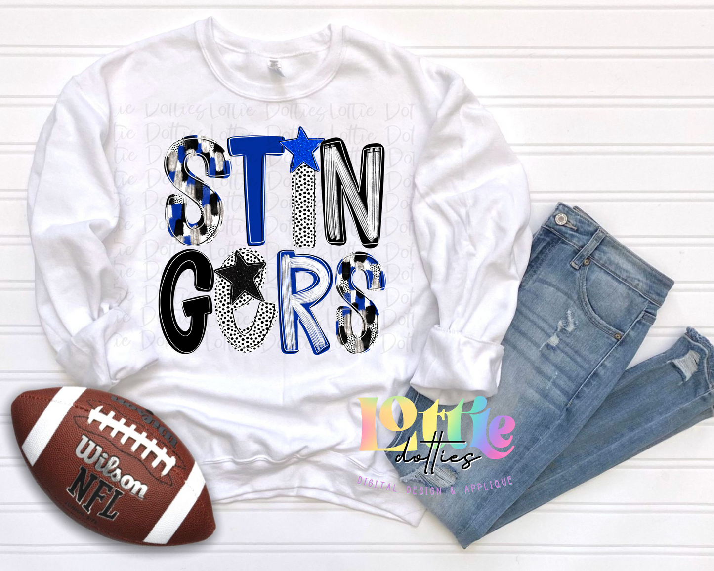 Stingers PNG - Poppy Sublimation - Digital Download - Royal and Black