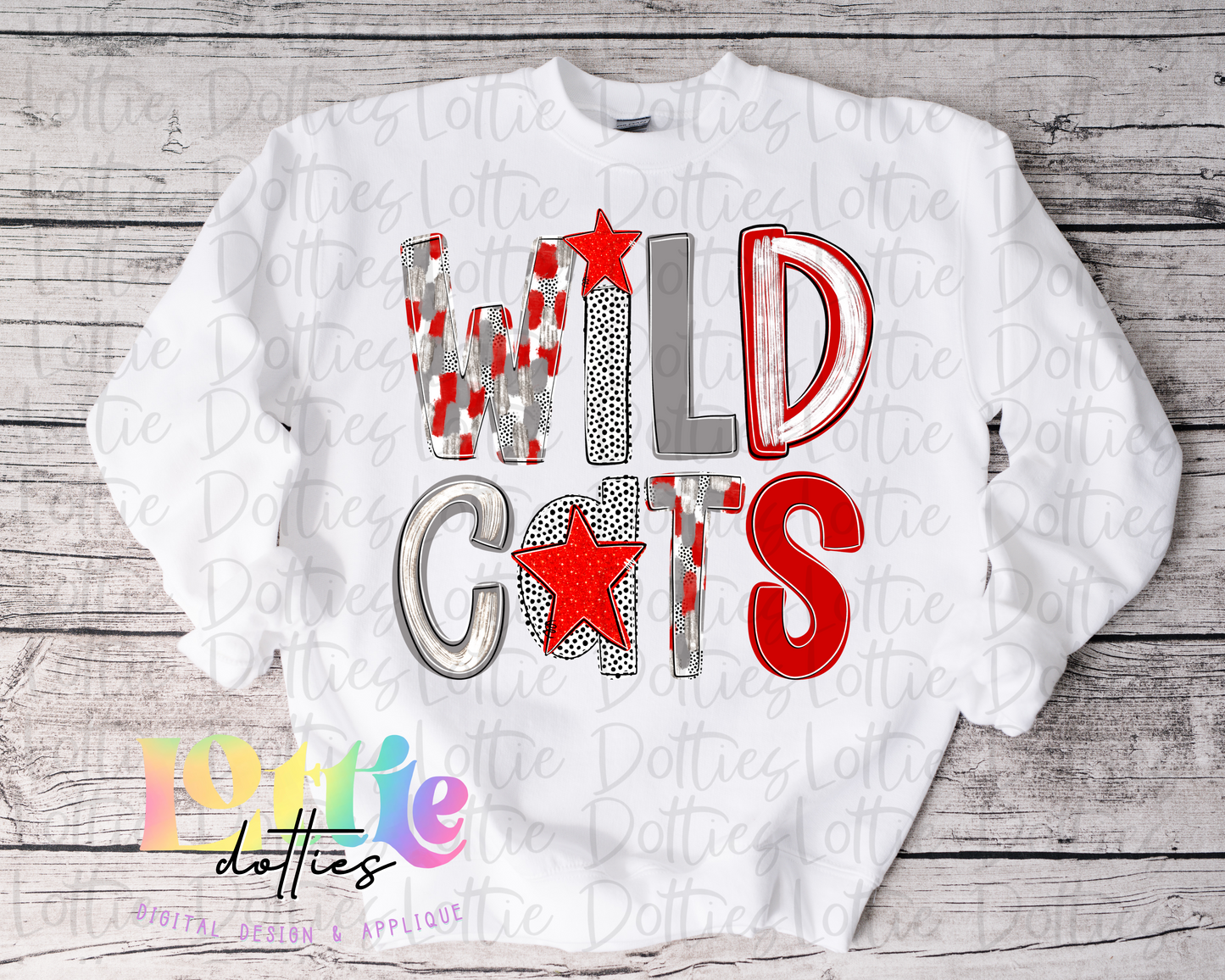 Wildcats Poppy Png - Wildcats Sublimation Design - Digital Download - Red and Gray