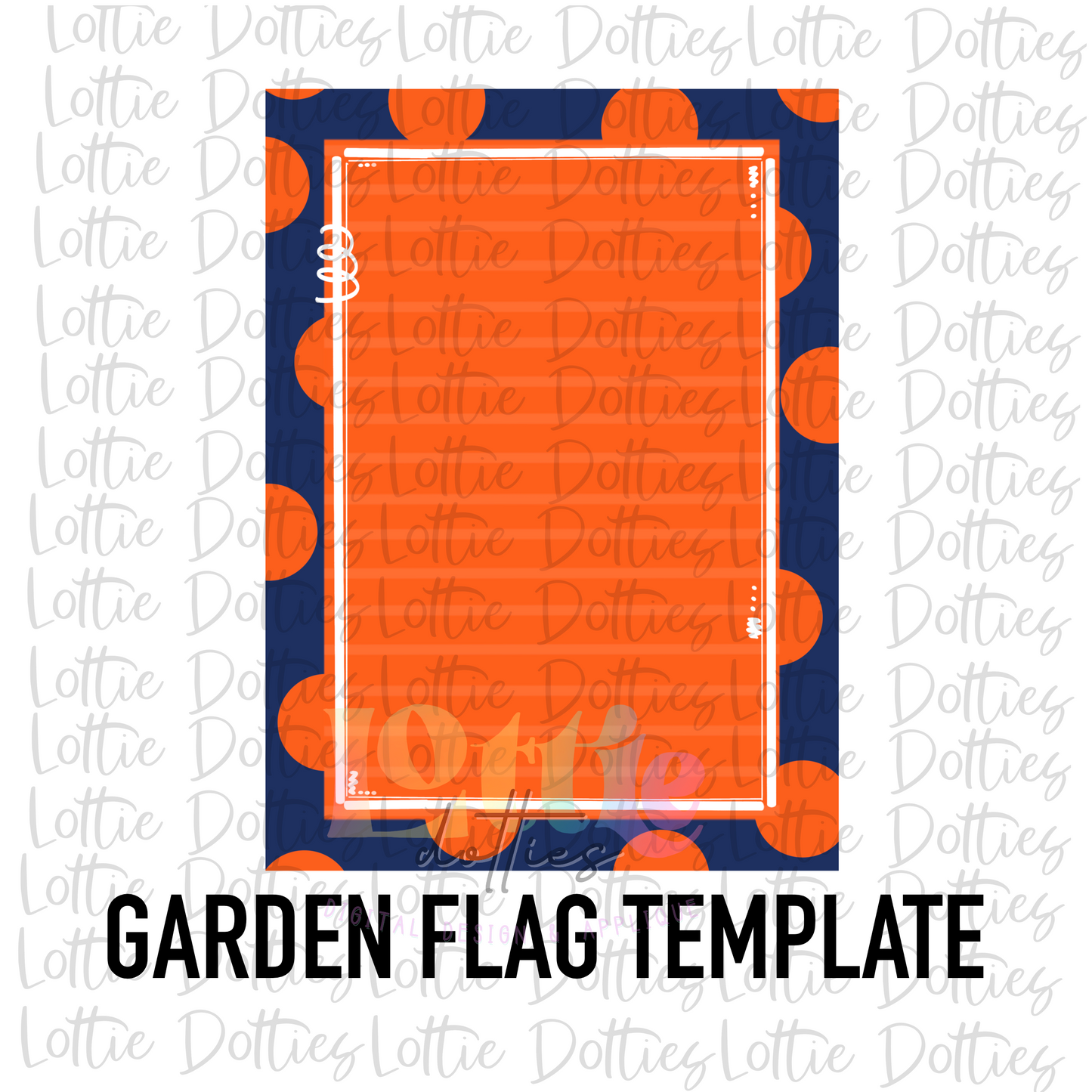 Blank Flag - PNG - Blank - Sublimation - Digital Download - Navy and Orange