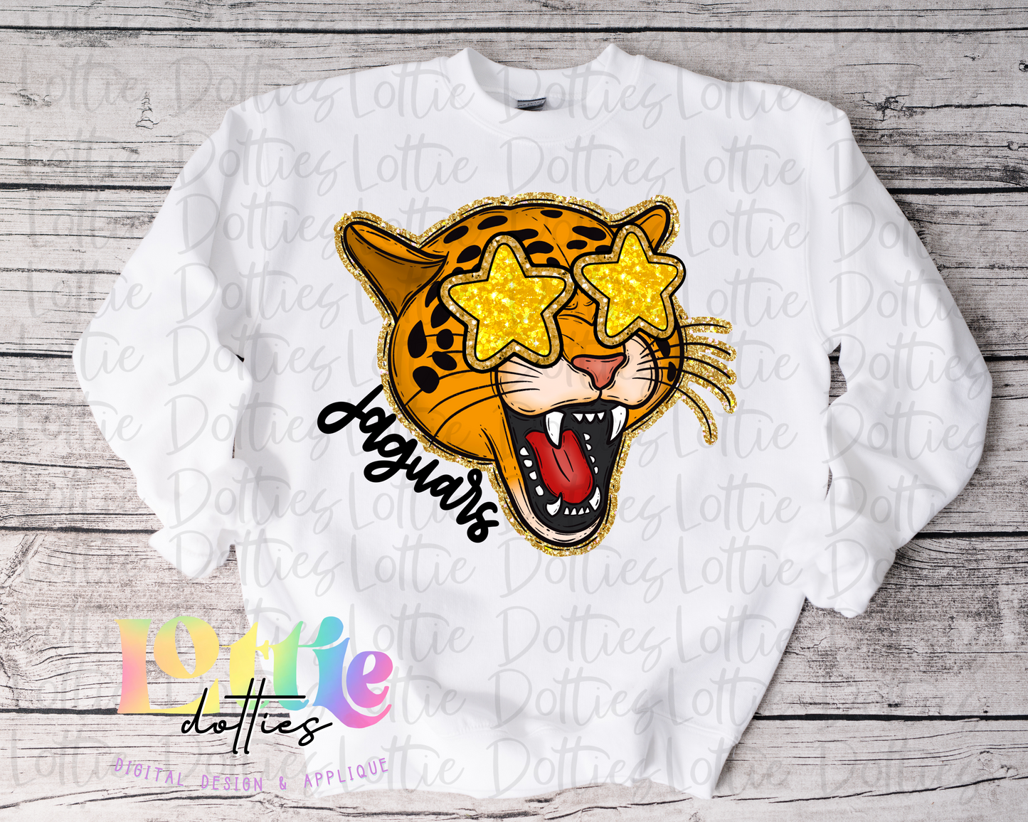 Jaguars PNG - Jaguars sublimation design - Digital Download - Preppy Glitter Glasses Mascot