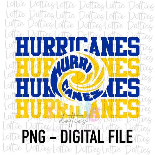 Hurricanes PNG - Hurricanes Sublimation Design - Digital Download - Royal and Yellow