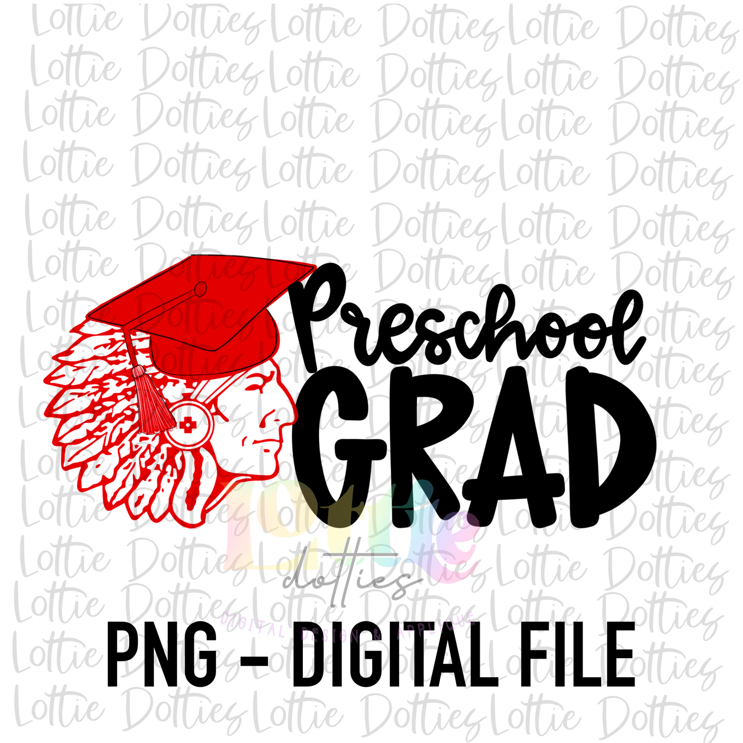 Redskins Preschool Grad PNG - Redskins Sublimation - Digital Design