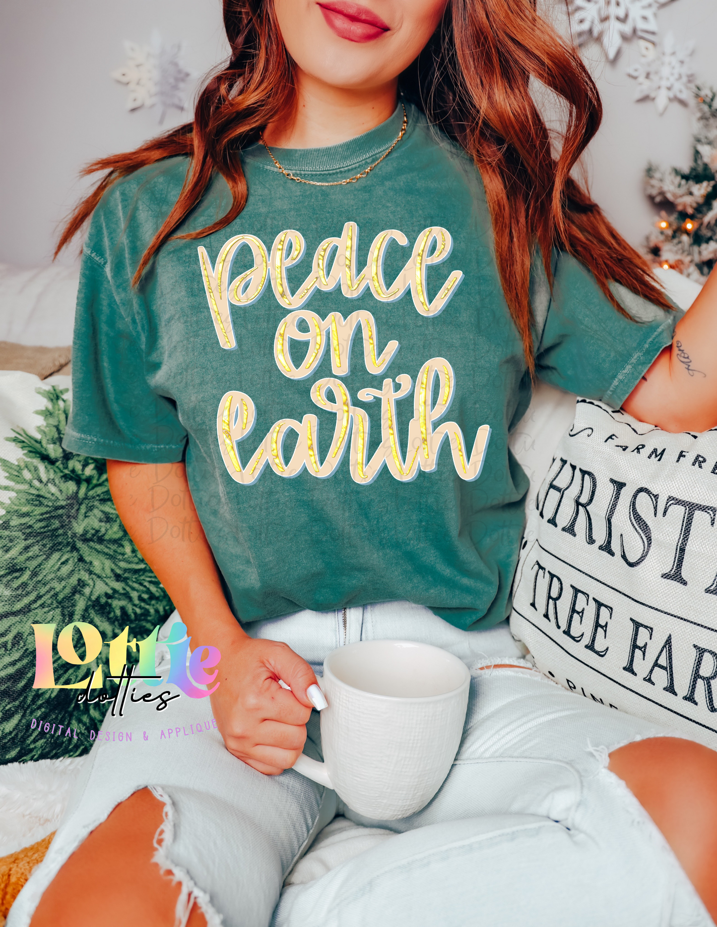 Peace On Earth - PNG - Christmas - Sublimation - Digital Download