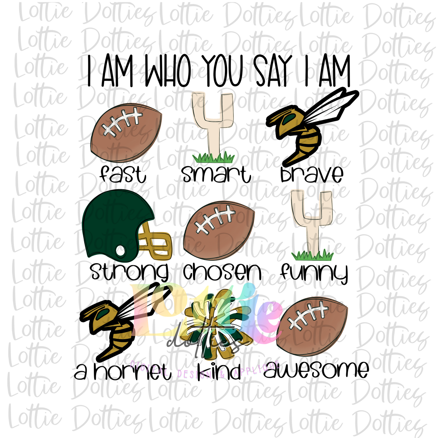 I Am Who You Say I Am Hornets PNG - Hornets - sublimation design - Digital Download