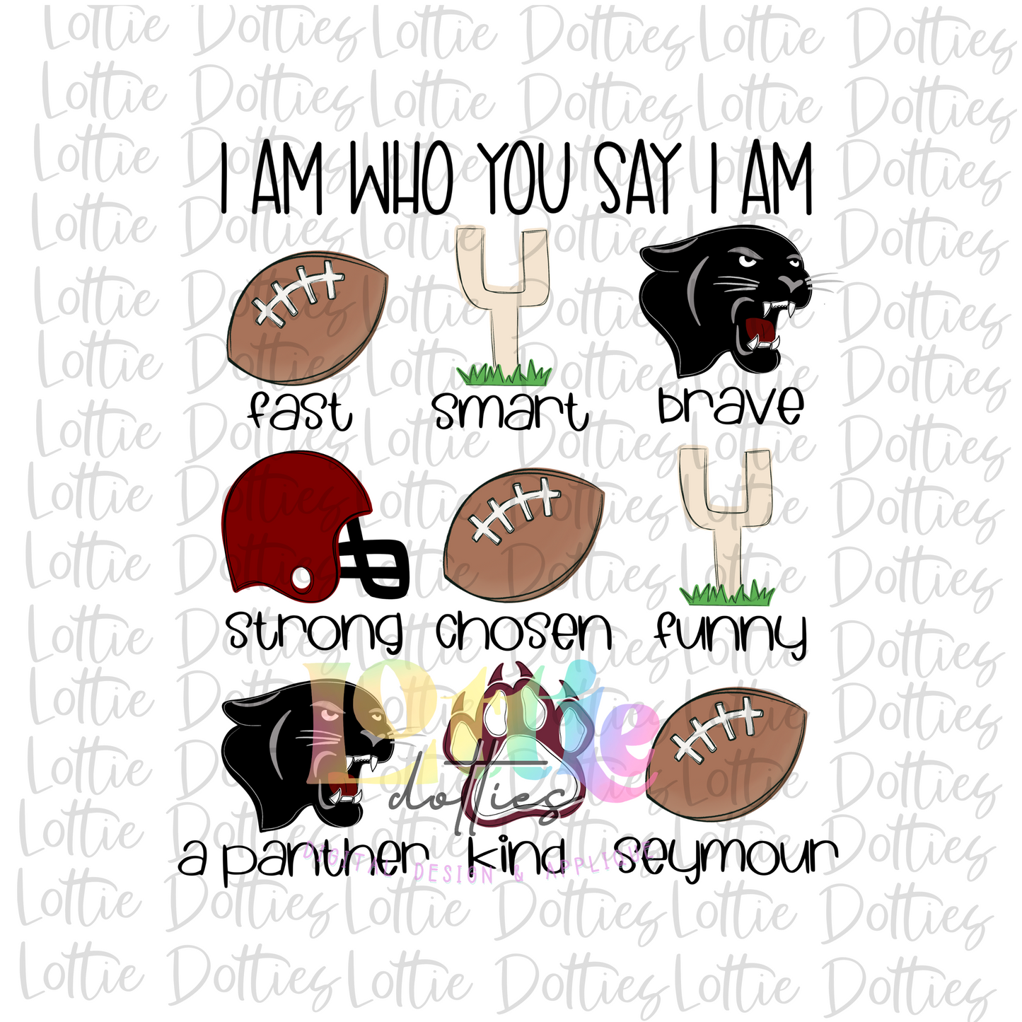 I Am Who You Say I Am Seymour Panthers PNG - Seymour Panthers Sublimation - Digital Download