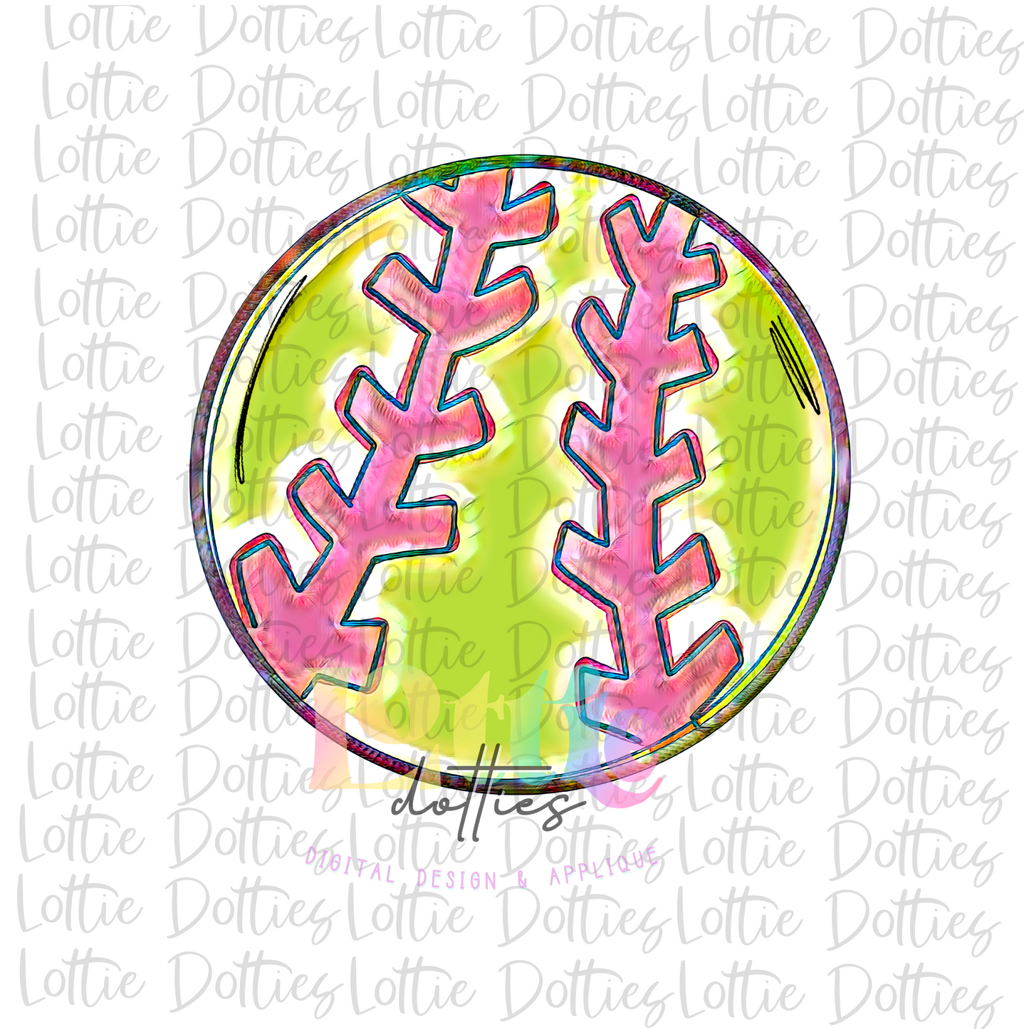 Softball Watercolor - PNG -Softball Sublimation- Digital Download