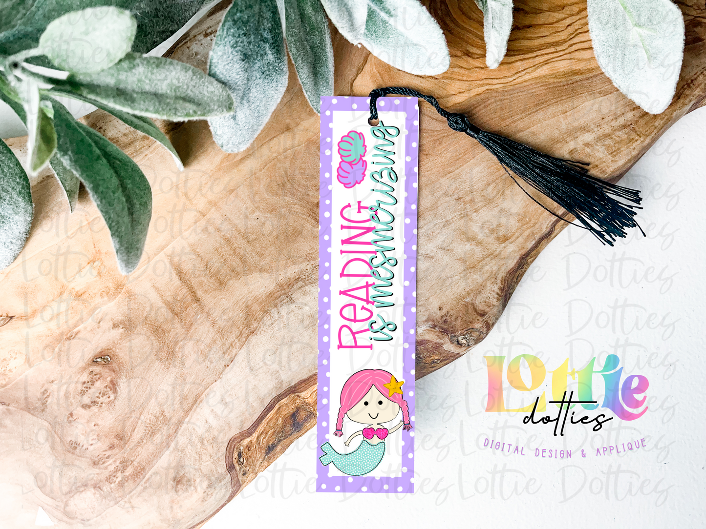 Bookmark Template PNG - School - Bookmark Mermaid Sublimation - Digital Download